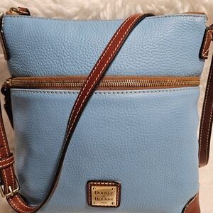 Dooney & Bourke Pebble Grain Leather Crossbody - Rare Discontinued Sky Blue